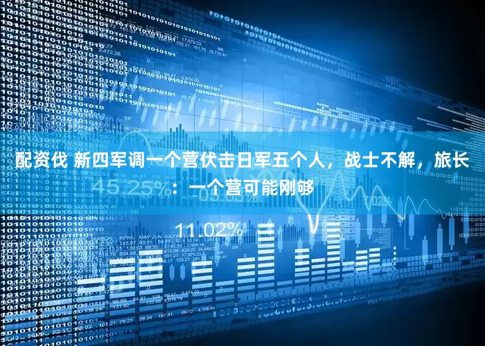 配资伐 新四军调一个营伏击日军五个人，战士不解，旅长：一个营可能刚够